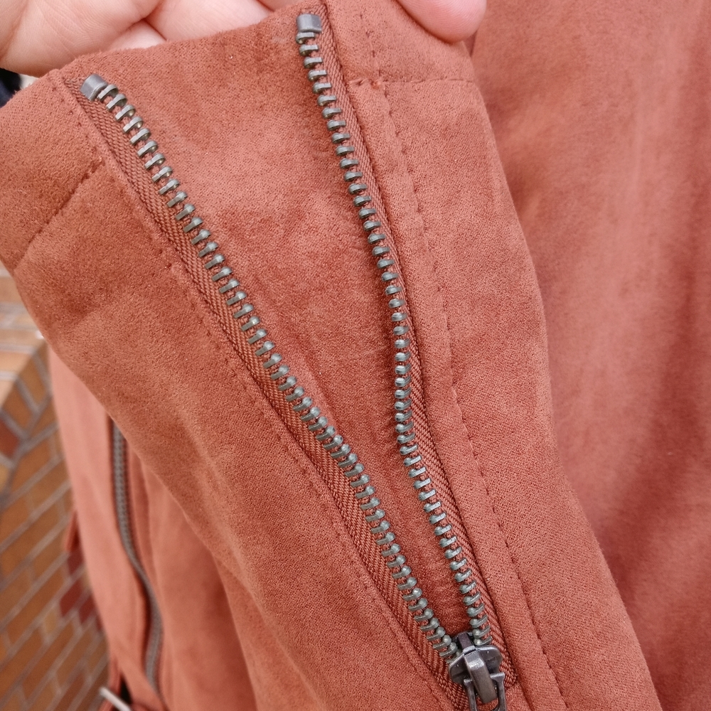 Forever 21 | Moto Jacket Rust Color Size Small - image 4